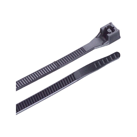 Power Products Cable Tie, 8 in L, 2 in Max Bundle Dia., Black, Nylon 6/6, 50 lb Strength, 20 PK 3506300